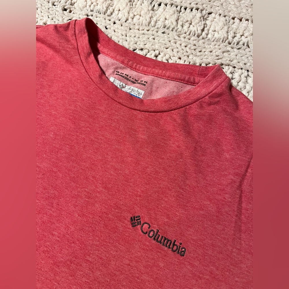 Columbia M Red Omni-Wick Tee
